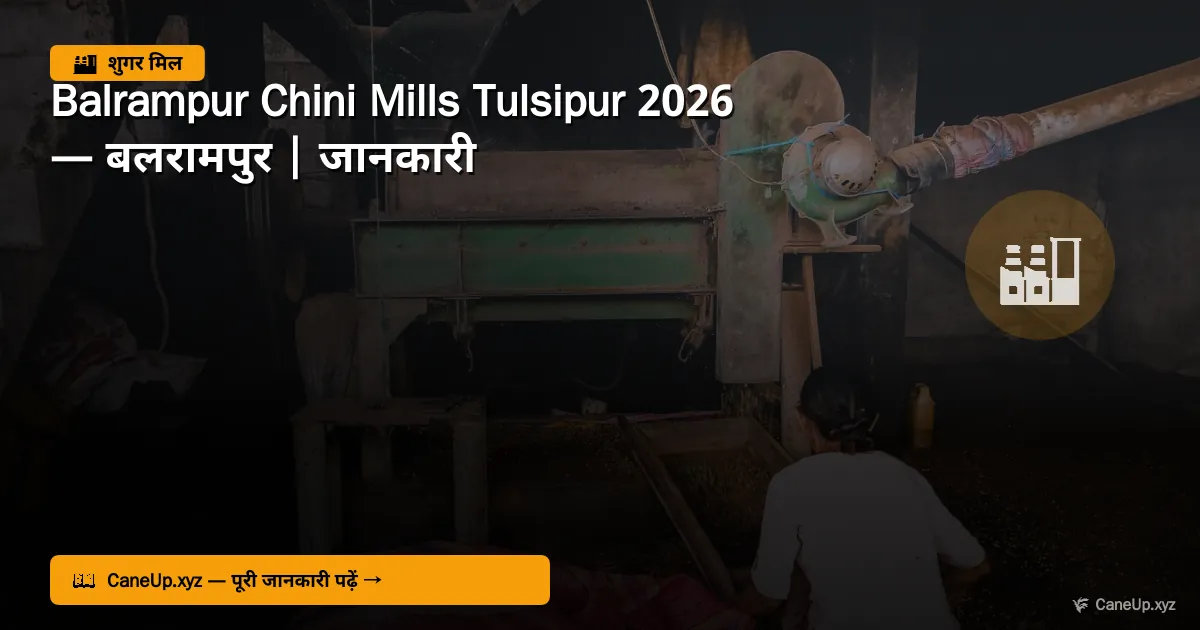 बलरामपुर चिनी मिल्स तुलसीपुर 2026 — बलरामपुर | जानकारी, क्षमता, पर्ची कैलेंडर