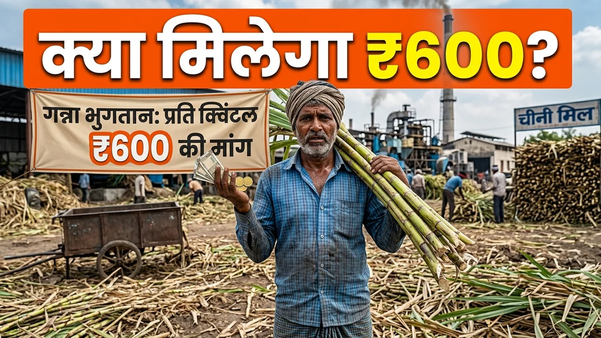 गन्ने का भाव 2026-27: क्या ₹600 प्रति क्विंटल होगा रेट? जानिए UP SAP, FRP और सरकार की तैयारी