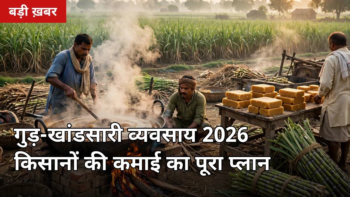 गुड़-खांडसारी व्यवसाय 2026 — गन्ना किसानों के लिए कमाई का पूरा प्लान