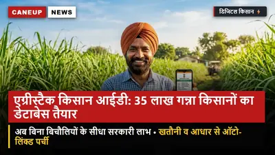 एग्रीस्टैक किसान आईडी: यूपी के 35 लाख गन्ना किसानों का डिजिटल डेटाबेस तैयार — डीबीटी में बिचौलियों का खेल पूरी तरह खत्म