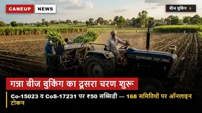 गन्ना बीज बुकिंग का दूसरा चरण आज से शुरू — Co-15023 और CoS-17231 पर ₹50 प्रति क्विंटल सीधी सब्सिडी, समितियों पर पहुंचे 2.5 लाख क्विंटल बीज