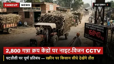घटतौली पर लगाम — प्रदेश के सभी 2,800 गन्ना क्रय केंद्रों पर लगेंगे नाइट-विजन CCTV, स्क्रीन पर दिखेगी डिजिटल तौल