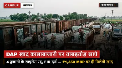 DAP खाद कालाबाजारी पर ताबड़तोड़ छापे — मुजफ्फरनगर व मेरठ में 4 दुकानों के लाइसेंस रद्द, FIR दर्ज