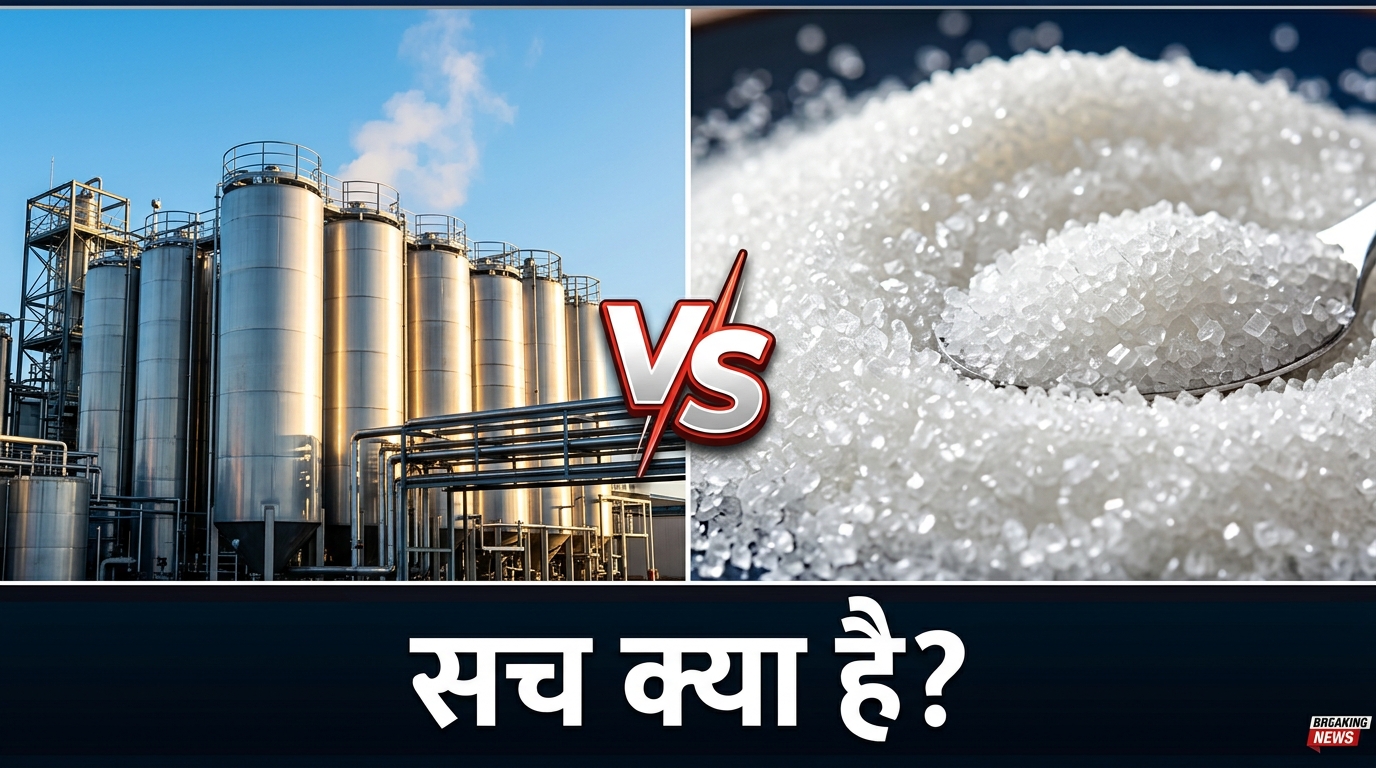 एथेनॉल की वजह से चीनी महंगी? सरकार ने बताया सच — 75% एथेनॉल अब मक्का से बनता है