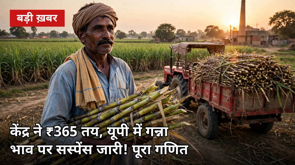FRP vs SAP समझिए: 1 अक्टूबर से गन्ने का केंद्रीय भाव ₹365 लागू, यूपी के SAP पर सस्पेंस — किसानों को क्या मिलेगा