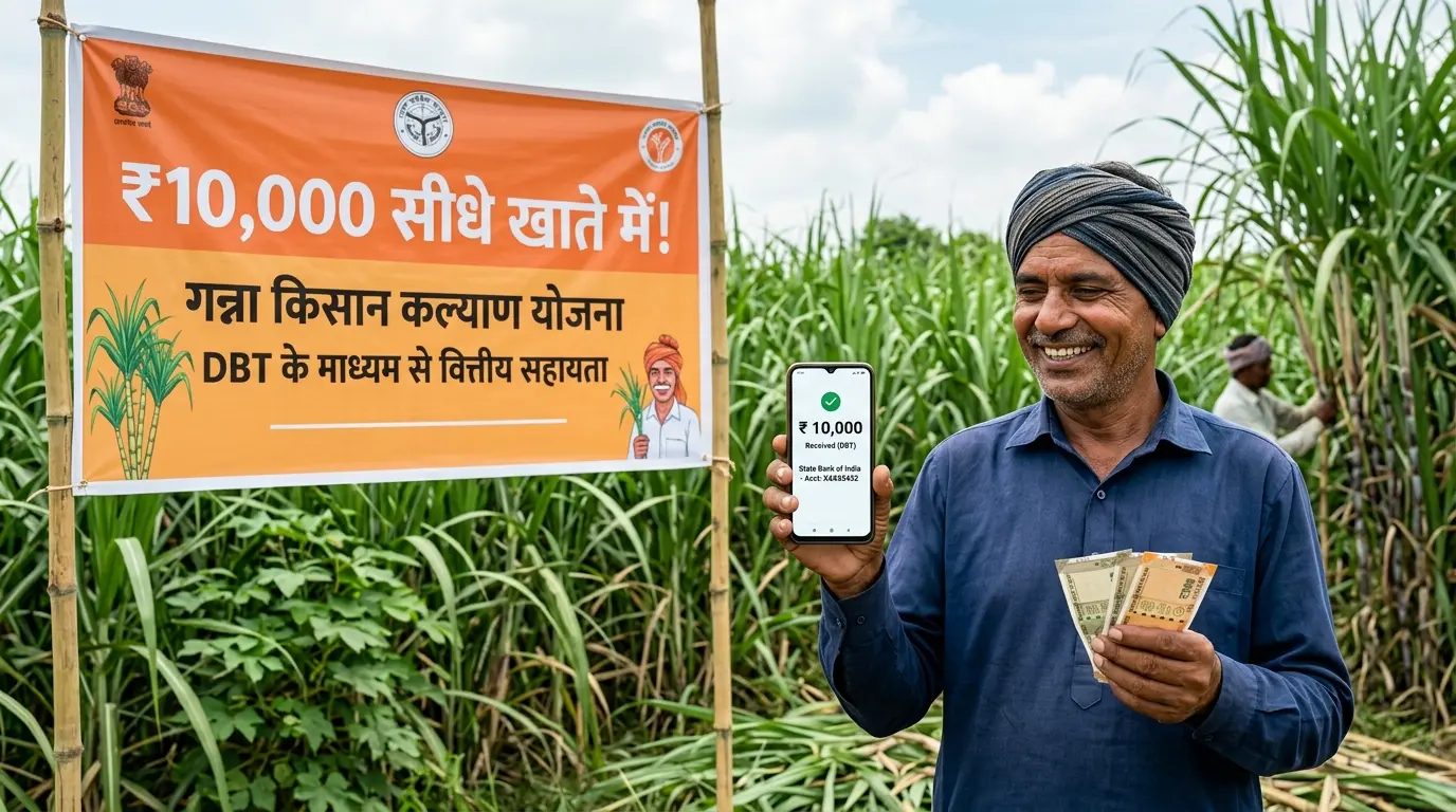 गन्ना किसान कल्याण योजना: ₹5,000 से ₹10,000 प्रति हेक्टेयर सीधे बैंक में!