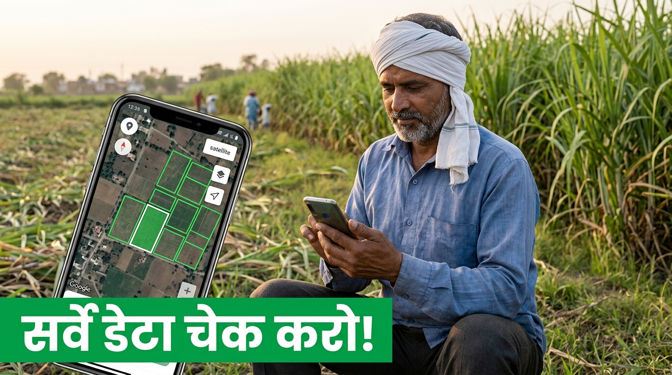 GPS गन्ना सर्वे 2026-27 पूरा — eGanna App पर ऐसे चेक करें अपना डेटा, गलती होने पर नहीं मिलेगी पर्ची