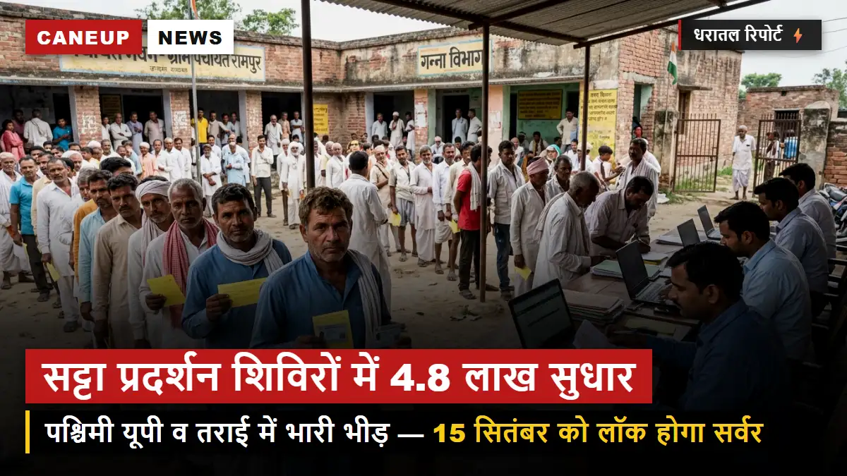 सट्टा प्रदर्शन शिविरों में भारी भीड़ — पश्चिमी यूपी व तराई के 4.8 लाख किसानों ने दूर कराई रकबा व प्रजाति विसंगतियां