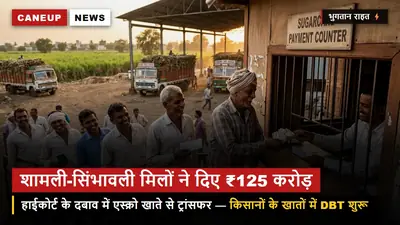 शामली और सिंभावली मिलों ने जारी किए ₹125 करोड़ — हाईकोर्ट के दबाव में एस्क्रो खाते से किसानों के खाते में DBT शुरू