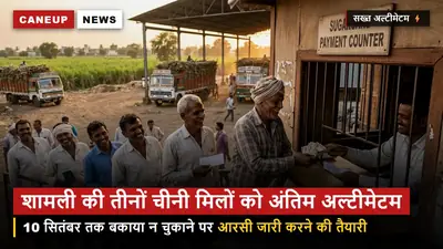 शामली की तीनों चीनी मिलों को अंतिम अल्टीमेटम — 10 सितंबर तक पूरा बकाया न चुकाने पर आरसी की तैयारी