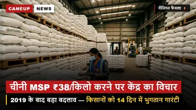 त्योहारी सीजन से पहले चीनी MSP ₹38/किलो करने पर विचार — मिलों की तरलता बढ़ेगी, किसानों को 14 दिन में मिलेगा भुगतान