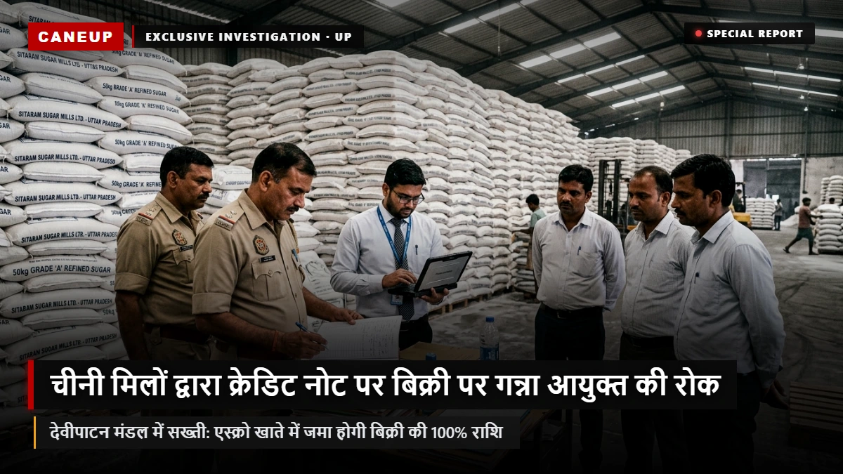 गोंडा व देवीपाटन मंडल में चीनी मिलों पर गन्ना आयुक्त का डंडा: क्रेडिट नोट व तय दर से अधिक पर चीनी बिक्री पर रोक, एस्क्रो खाते की सख्त जांच
