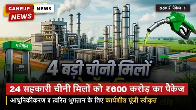 यूपी की 24 सहकारी चीनी मिलों को ₹600 करोड़ का प्री-सीजन पैकेज — आधुनिकीकरण और त्वरित भुगतान की तैयारी