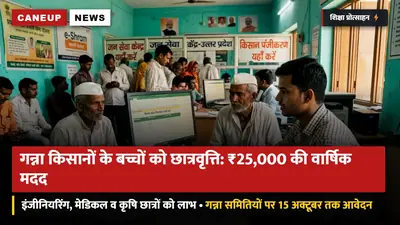 गन्ना किसानों के बच्चों के लिए छात्रवृत्ति योजना शुरू: मिलेंगे ₹25,000 तक — इंजीनियरिंग, मेडिकल व कृषि छात्रों को बड़ा संबल