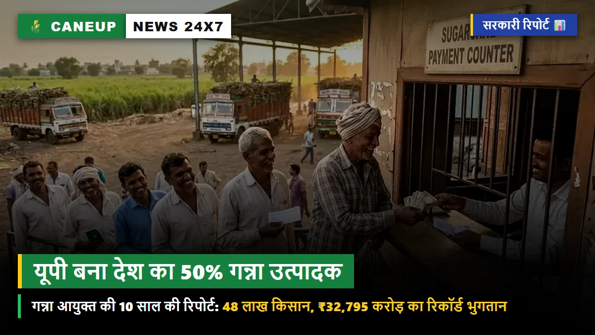 यूपी बना देश का 50% गन्ना उत्पादक: 48 लाख किसान और ₹32,795 करोड़ का रिकॉर्ड भुगतान — गन्ना आयुक्त मिनिस्ती एस. ने जारी की 10 साल की ऐतिहासिक रिपोर्ट