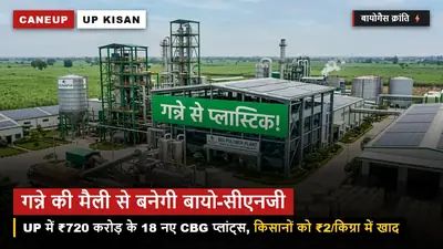 गन्ने की मैली (प्रेसमड) से बनेगी बायोगैस — यूपी में ₹720 करोड़ के 18 नए CBG प्लांट्स को हरी झंडी