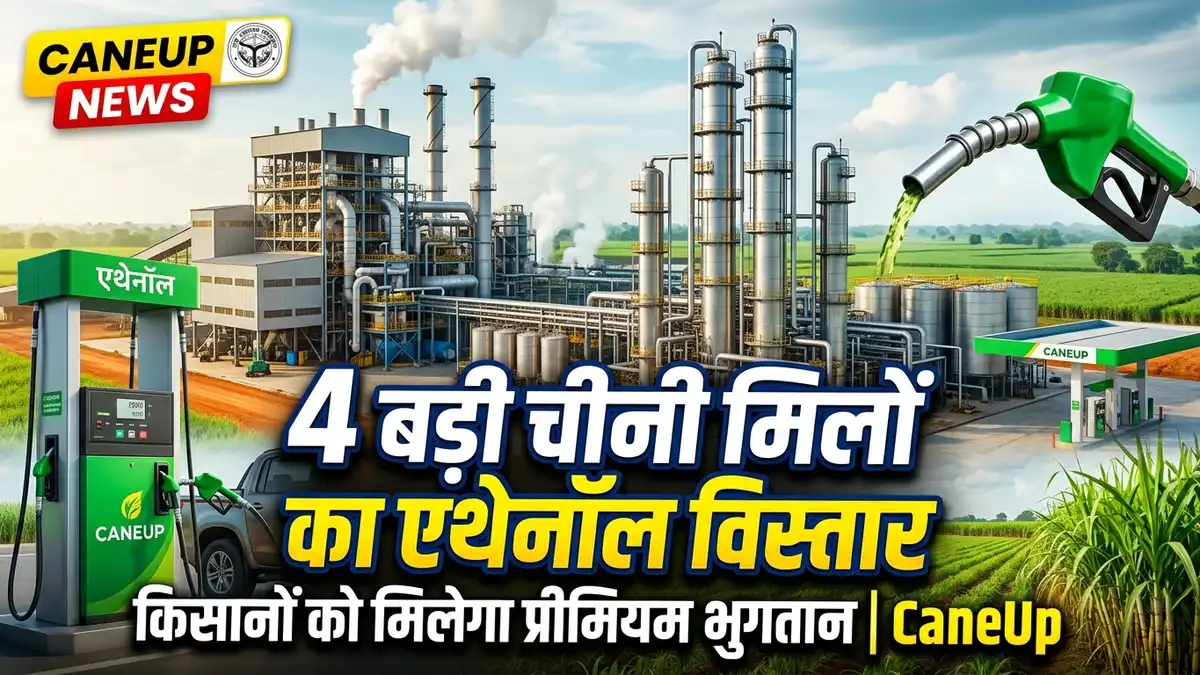 वेस्टर्न यूपी की 4 बड़ी चीनी मिलों (धामपुर, वेव, सिंभावली, टिकौला) का बिज़नेस विस्तार: किसानों को मिलेगा एथेनॉल प्रीमियम!