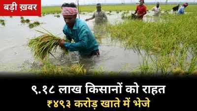 9.18 लाख किसानों के खाते में ₹493 करोड़ भेजे योगी ने — बाढ़-ओलावृष्टि से खराब फसल वालों को 10 दिन में राहत