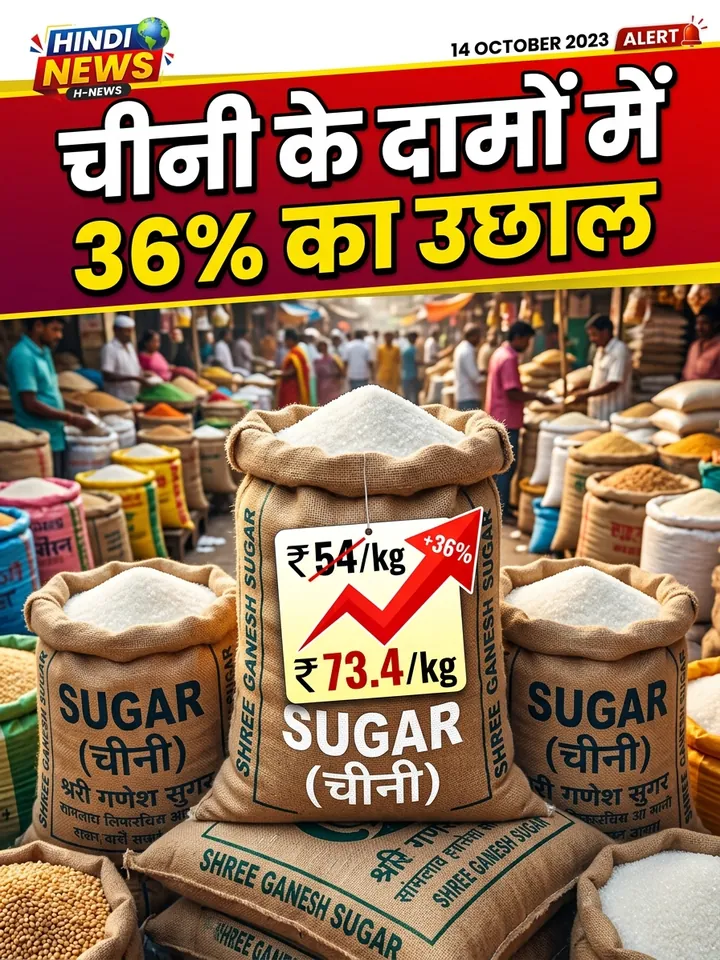 चीनी के दामों में 36% का उछाल: जानिए आम जनता व मिलों पर असर