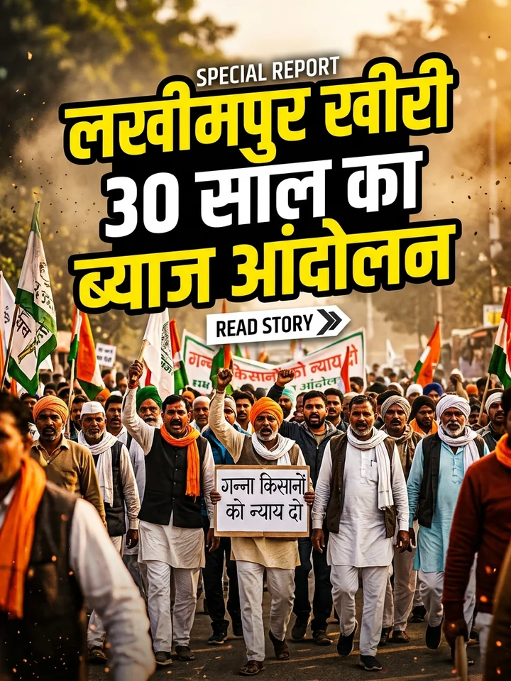लखीमपुर खीरी: 30 साल के गन्ना ब्याज पर बड़ा किसान आंदोलन