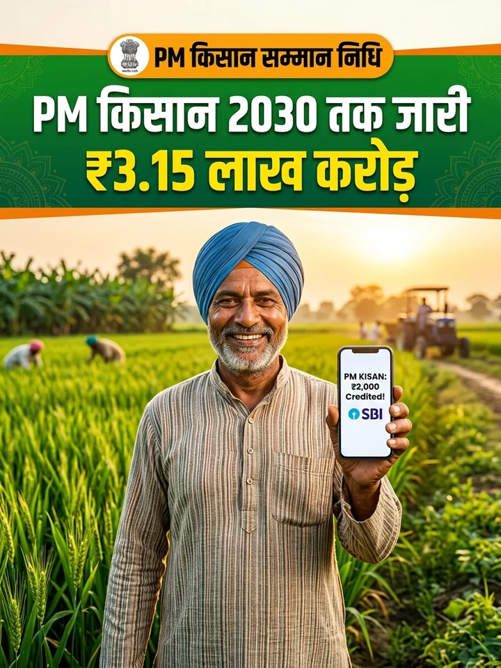 PM Kisan योजना 2030 तक जारी: ₹3.15 लाख करोड़ स्वीकृत