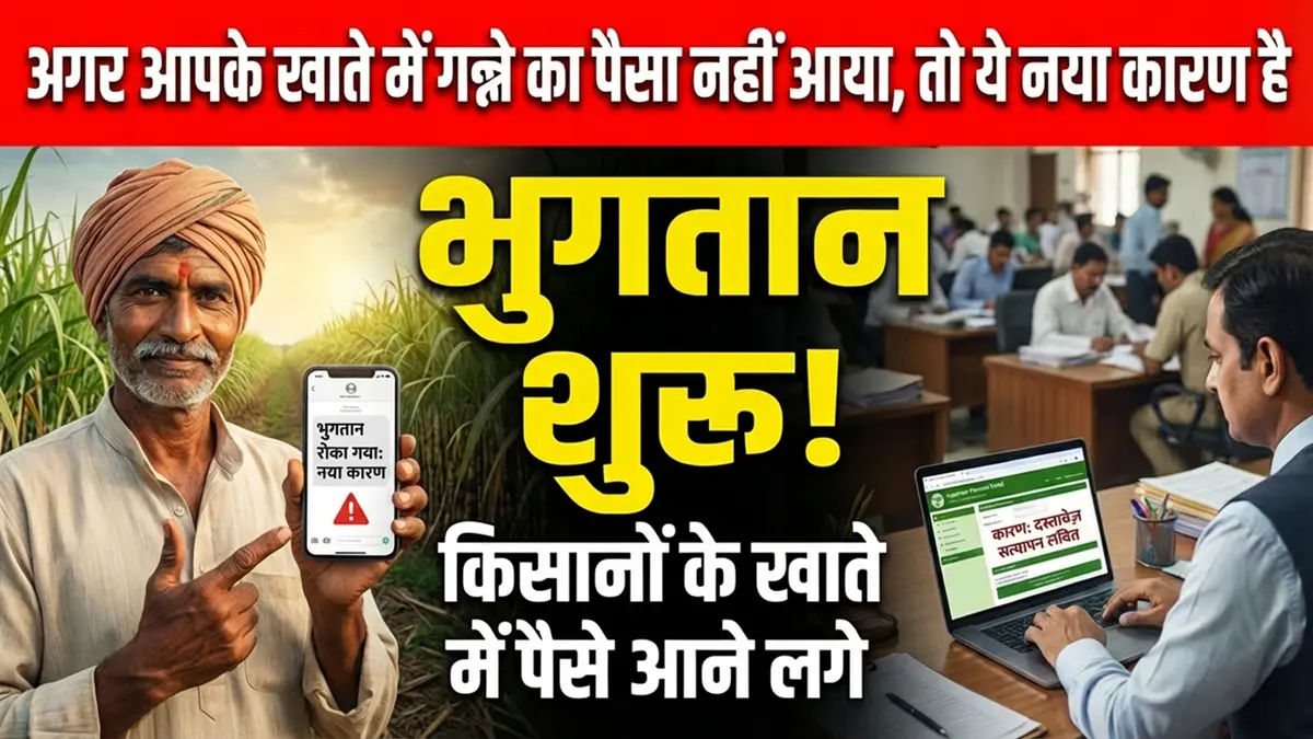 अगर आपके खाते में गन्ने का पैसा नहीं आया, तो ये नया कारण है